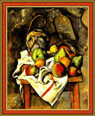Still life by Cezanne, in frame
