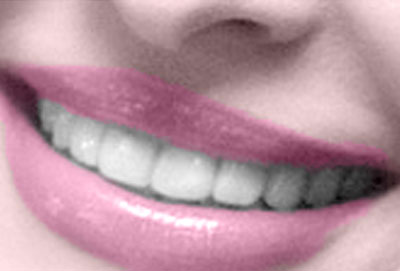 Зубы после раскрашивания получились не белыми