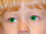 les yeux verts
