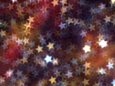 Pontos de luz em forma de estrela