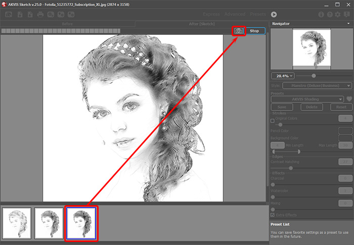 Image Processing in AKVIS Sketch