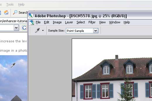Sample a color outside Photoshop's workspace